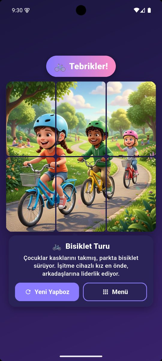 Bizim Yapboz — tamamlanan resim ve resme özel Bisiklet Turu hikâyesi
